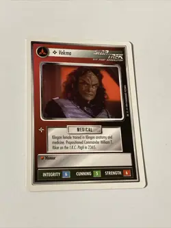 Star Trek CCG Personnel Klingon Vekma Common Card - Image 1