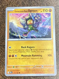 Cornerstone Mask Ogerpon 111/182 Destined Rivals Uncommon Pokemon Card - Image 1