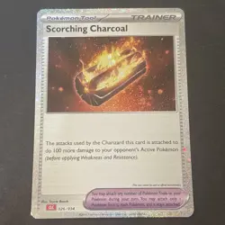 Scorching Charcoal 026/034 Trading Card Game Classic Holo - Image 1