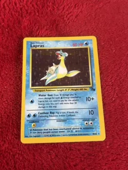 Lapras 10/62 Fossil Holo Wotc Pokemon Card Played 1999 - Image 1