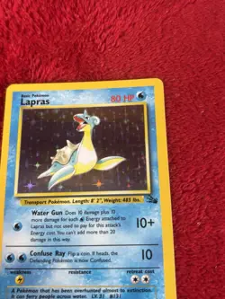 Lapras 10/62 Fossil Holo Wotc Pokemon Card Played 1999 - Image 3