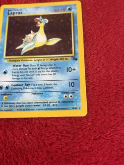 Lapras 10/62 Fossil Holo Wotc Pokemon Card Played 1999 - Image 4