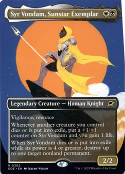 Syr Vondam, Sunstar Exemplar (Borderless) Edge of Eternities - Magic MTG NM - Image 1