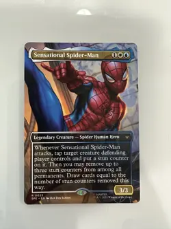 Sensational Spider-Man - Borderless (0025) MTG Marvel's Spider-Man Eternal mint - Image 1