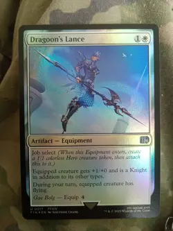MTG Magic the Gathering Dragoon's Lance (17/764) Final Fantasy FOIL PACK FRESH!! - Image 1