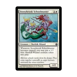 WOTC MtG Morningtide Stonybrook Schoolmaster (C) (Foil) EX - Image 1