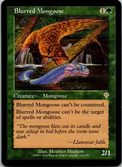 Blurred Mongoose [Invasion] Magic MTG Never Played NP Rare 2000 - Image 1