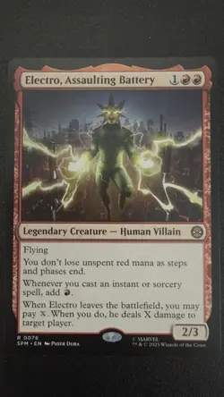 MAGIC MTG MARVEL SPIDER-MAN 0076 R ELECTRO, ASSAULTING BATTERY - Image 1