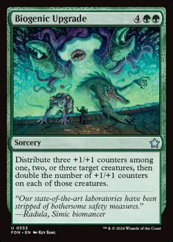 Biogenic Upgrade Light Play, English Magic the Gathering MTG Foundations - Image 1