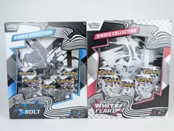 Pokemon Black Bolt and White Flare Binder Collection Set of 2 New Factory Sealed - Image 1