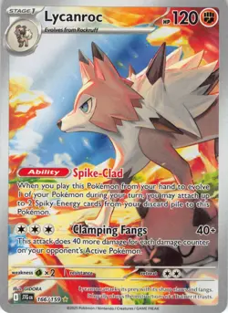 Lycanroc (166/159) Illustration Rare JTG EN: Journey Together NM Pokemon TCG - Image 1