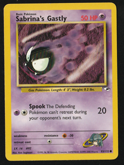 Pokemon TCG - Sabrina's Gastly 093/132 - Gym Heroes Regular - Image 1