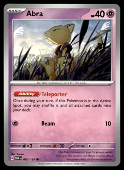 Abra SV06: Twilight Masquerade 080/167 MP Pokemon TCG | Buy 10 Get 10 Free - Image 1