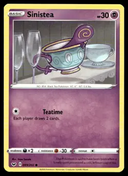 Sinistea SWSH01: Sword & Shield Base Set 089/202 MP Pokemon TCG | Buy 10 Get 10 - Image 1