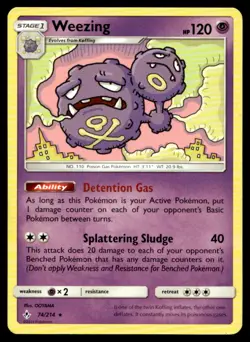 Weezing SM - Unbroken Bonds 74/214 MP Pokemon TCG | Buy 10 Get 10 Free - Image 1