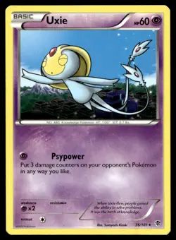 Uxie Plasma Blast 36/101 MP Pokemon TCG | Buy 10 Get 10 Free - Image 1