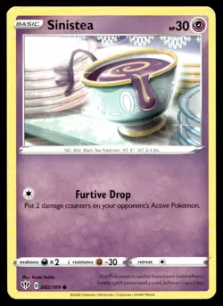 Sinistea SWSH03: Darkness Ablaze 082/189 MP Pokemon TCG | Buy 10 Get 10 Free - Image 1