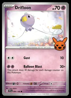 Drifloon Trick or Trade BOOster Bundle 2023 089/198 MP Pokemon TCG | Buy 10 Get - Image 1