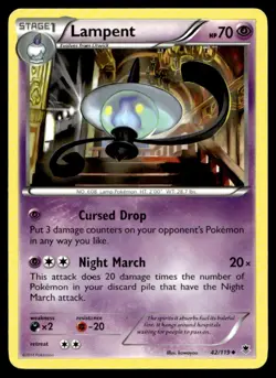 Lampent XY - Phantom Forces 42/119 MP Pokemon TCG | Buy 10 Get 10 Free - Image 1