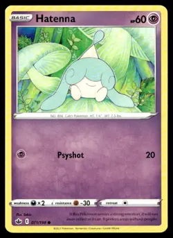Hatenna SWSH06: Chilling Reign 071/198 MP Pokemon TCG | Buy 10 Get 10 Free - Image 1