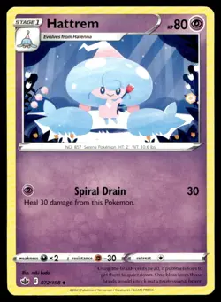 Hattrem SWSH06: Chilling Reign 072/198 MP Pokemon TCG | Buy 10 Get 10 Free - Image 1