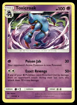 Toxicroak SM - Ultra Prism 57/156 MP Pokemon TCG | Buy 10 Get 10 Free - Image 1