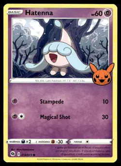 Hatenna Trick or Trade BOOster Bundle 018/073 MP Pokemon TCG | Buy 10 Get 10 Fre - Image 1