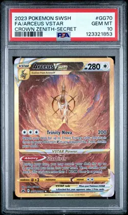 PSA 10 ARCEUS VSTAR GG70/GG70 FULL ART SECRET CROWN ZENITH POKEMON 😍 - Image 1