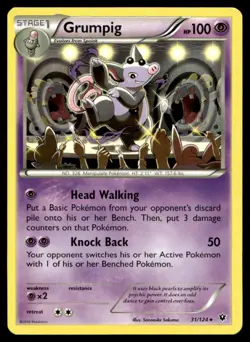 Grumpig XY - Fates Collide 31/124 MP Pokemon TCG | Buy 10 Get 10 Free - Image 1