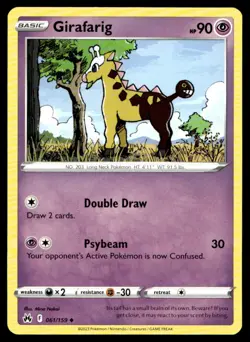 Girafarig Crown Zenith 061/159 MP Pokemon TCG | Buy 10 Get 10 Free - Image 1