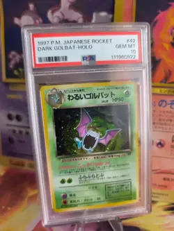 Pokemon Card DARK Dunkles Golbat Holo Team Rocket Gang 1997 Japanese PSA 10 - Image 1