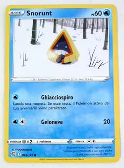 Pokemon Snorunt Trading Card 034/172 (Italian Version) - Image 1