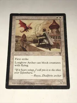 Magic The Gathering Card Longbow Archer Card - Image 1