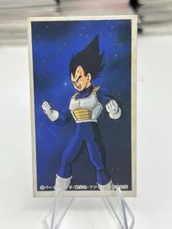 Vegeta Dragon Ball Z Vintage Menko Mini Card Bandai Akira Toriyama Anime 1992 - Image 1