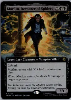 Morlun, Devourer of Spiders (Extended Art) 257 MTG Marvel's Spider-Man FOIL NM/M - Image 1