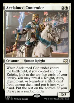 x1 Acclaimed Contender R MTG Commander: March of the Machine M/NM, English - Image 1