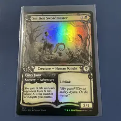 Smitten Swordmaster (Showcase) - Throne of Eldraine: #290 - Foil NM MTG - Image 1