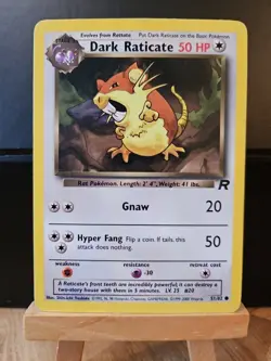 Pokemon TCG Team Rocket - 51/82 DARK RATICATE, Unlimited, Common - Image 1