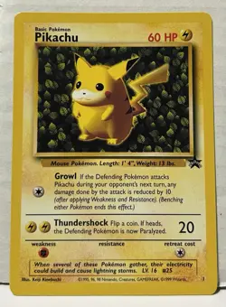 1999 Pokemon TGC Black Star Promo Pikachu #1 Near Mint / Mint - Image 1