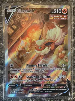 Pokemon TCG Flareon V SWSH179 SWSH:Black Star 2021 Promo Holo Rare NM - Image 1
