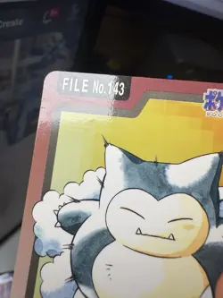 MP - Pokemon Snorlax File No. 143 Pocket Monsters Bandai Carddass Japanese - Image 3