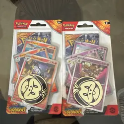 Pokemon TCG Surging Sparks Checklane Blister Set of 2 Both Alakazam & Chandelure - Image 1
