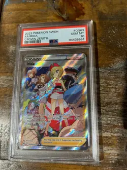 POKEMON 2023 SWSH Crown Zenith Full Art IRIDA Trainer PSA 10 Gem Mint #GG63 RARE - Image 1