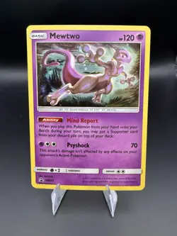 2019 Pokemon Mewtwo SM214 Black Star Promo - Hidden Fates Holo Mint - Image 1