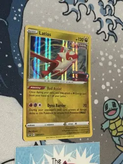 Pokemon TCG Latias SWSH171 Fusion Strike Stamped Black Star Promo LP - Image 2