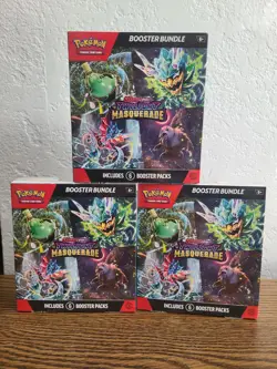 3x Pokemon TCG Scarlet & Violet Twilight Masquerade Sealed Booster Bundles - Image 1