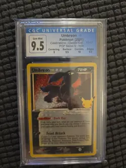 Pokemon Umbreon Gold Star Holo 17/17 Celebrations 25th Anniversary CGC 9.5 - Image 1