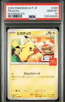 Japanese Pokemon Pikachu 020/M-P McDonalds Promo PSA 10 GEM MINT (US SELLER) - Image 1