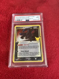 PSA 9 Mint 2021 Umbreon 17/17 Gold Star Pokemon Celebrations 25th Anniversary - Image 1