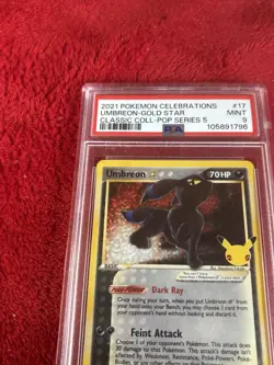 PSA 9 Mint 2021 Umbreon 17/17 Gold Star Pokemon Celebrations 25th Anniversary - Image 3